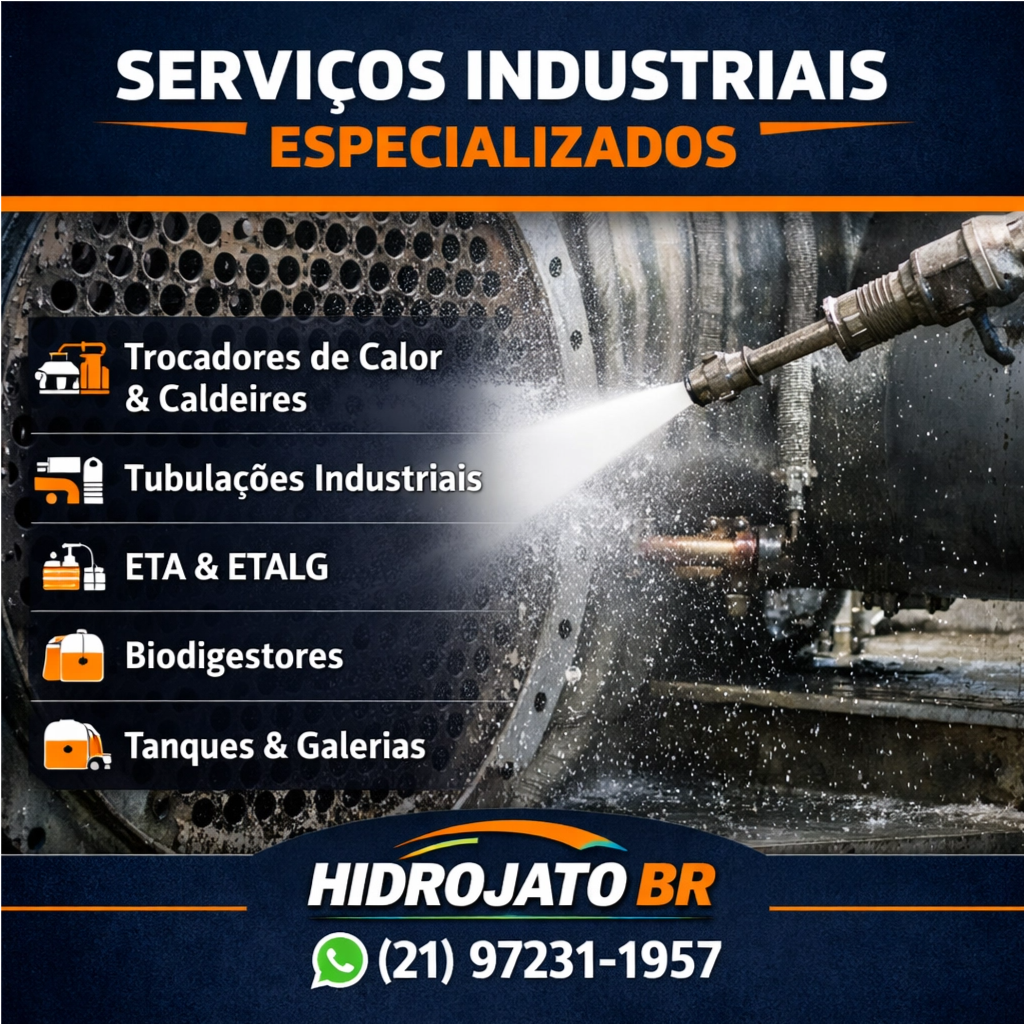 Hidrojateamento em trocadores de calor em Barra Bonita SC