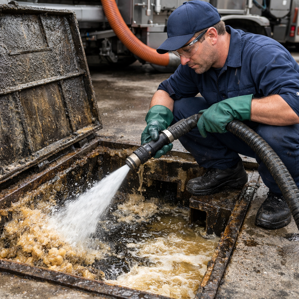 Limpeza de caixas de gordura com hidrojato em Barra Bonita SC
