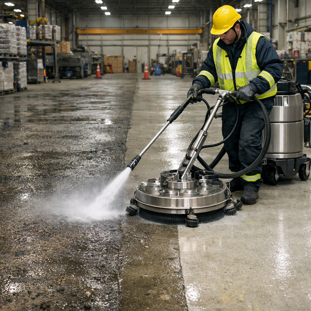 Limpeza de pisos industriais com hidrojato em Barra Bonita SC